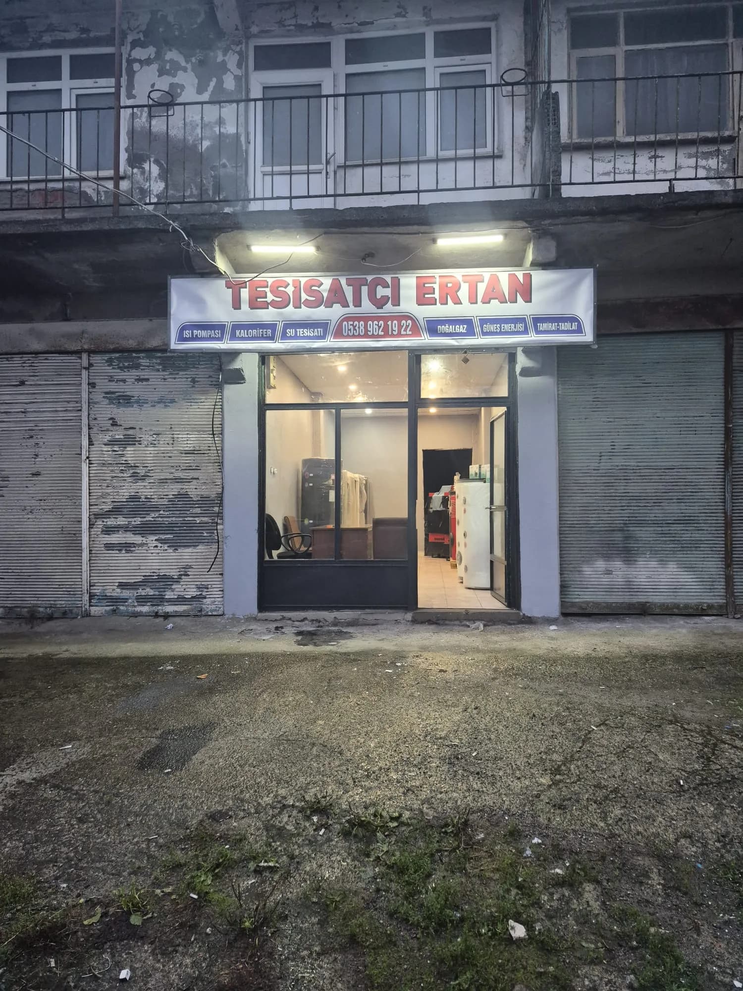Tesisatçı Ertan Kaptaş şubesi